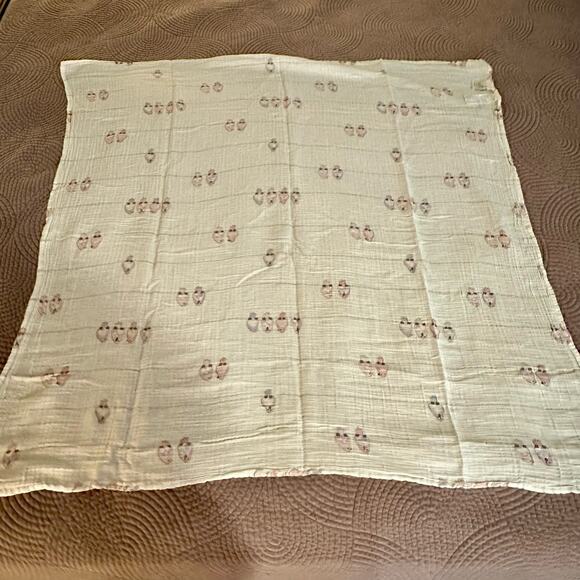 Aden + Anais Set 2 Cotton Muslin White Pink Purple Birds Swaddler Baby Blankets - Picture 5 of 7